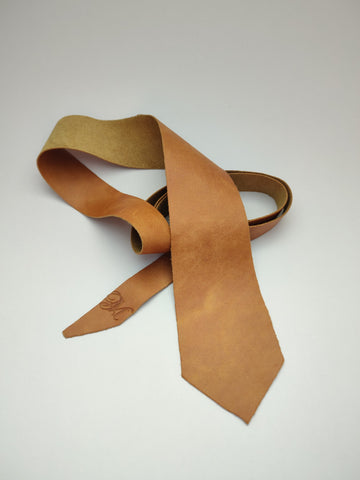 Leather Tie - Picadilly Cognac - The Maximus Man